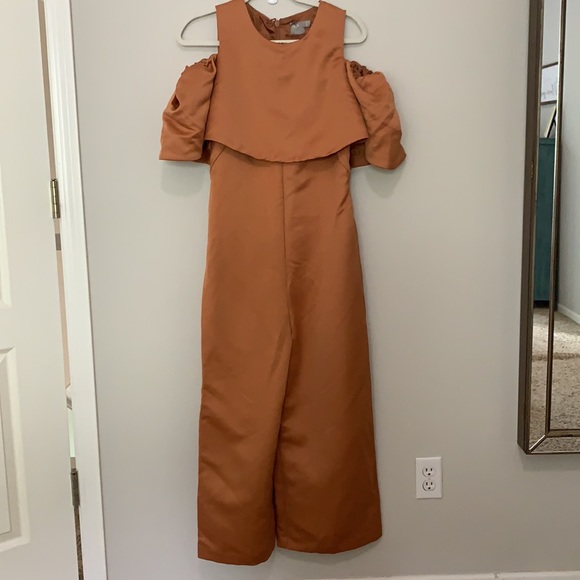 NWT Asos Bonded off the shoulder jumpsuit sz 6 - Picture 2 of 9